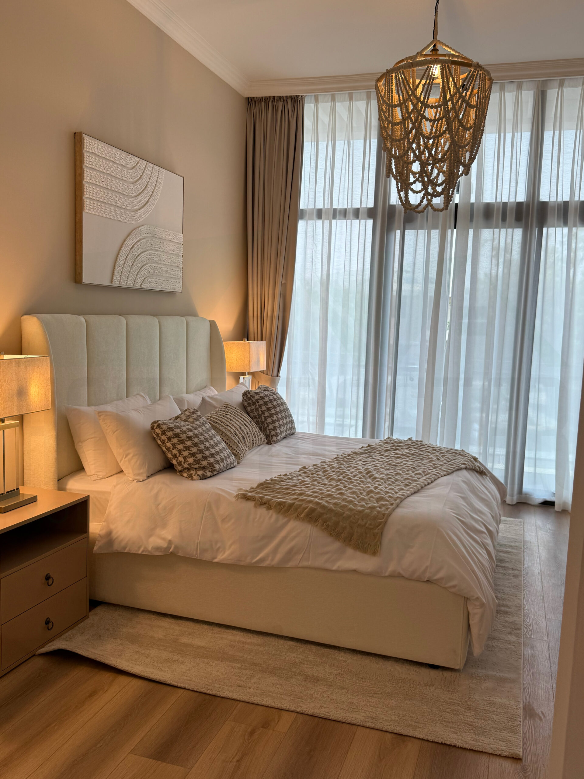 Luxury master bedroom design in Dubai