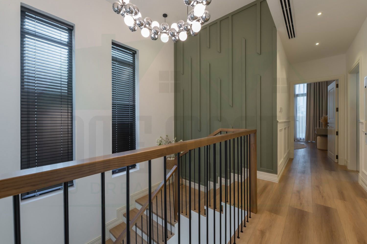 Spiral staircase design with recessed staircase lighting