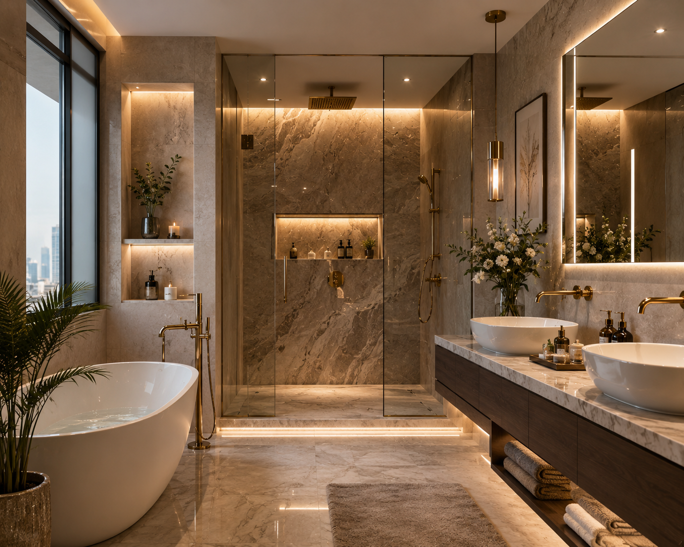 Luxurious spa-inspired bathroom design