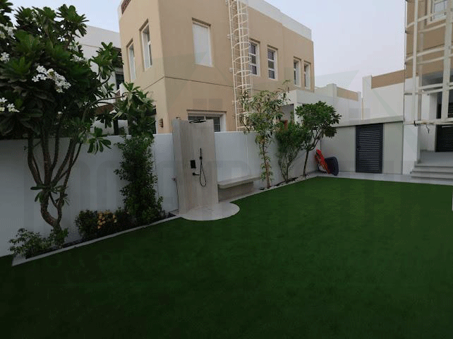 Artificial and natural grass installation
