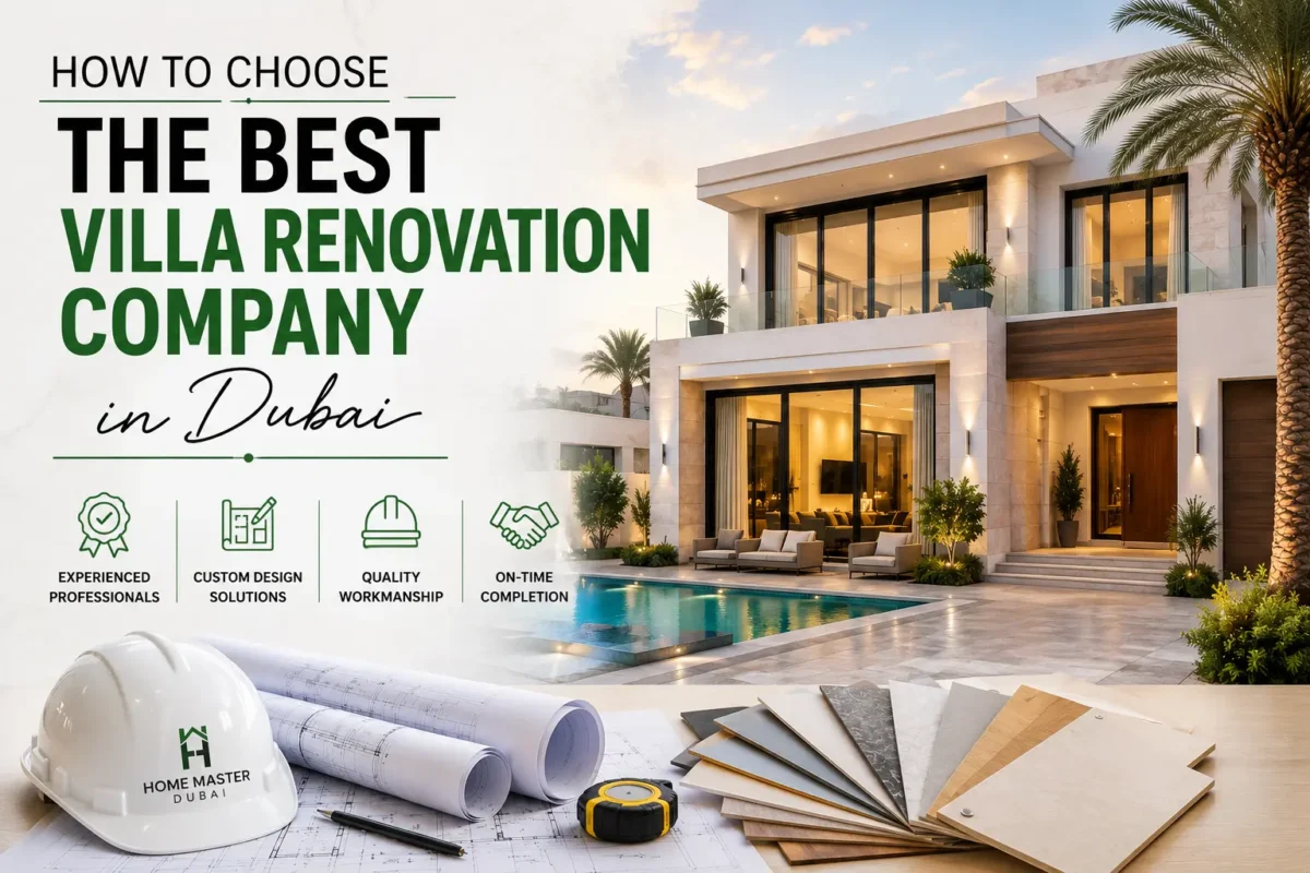 Best villa renovation company in Dubai completing a luxury villa interior