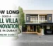 villa renovation timeline Dubai, villa renovation Dubai, how long villa renovation takes